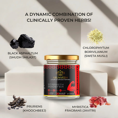 Arunveda Luxury Power Forte Strength booster 60 capsules